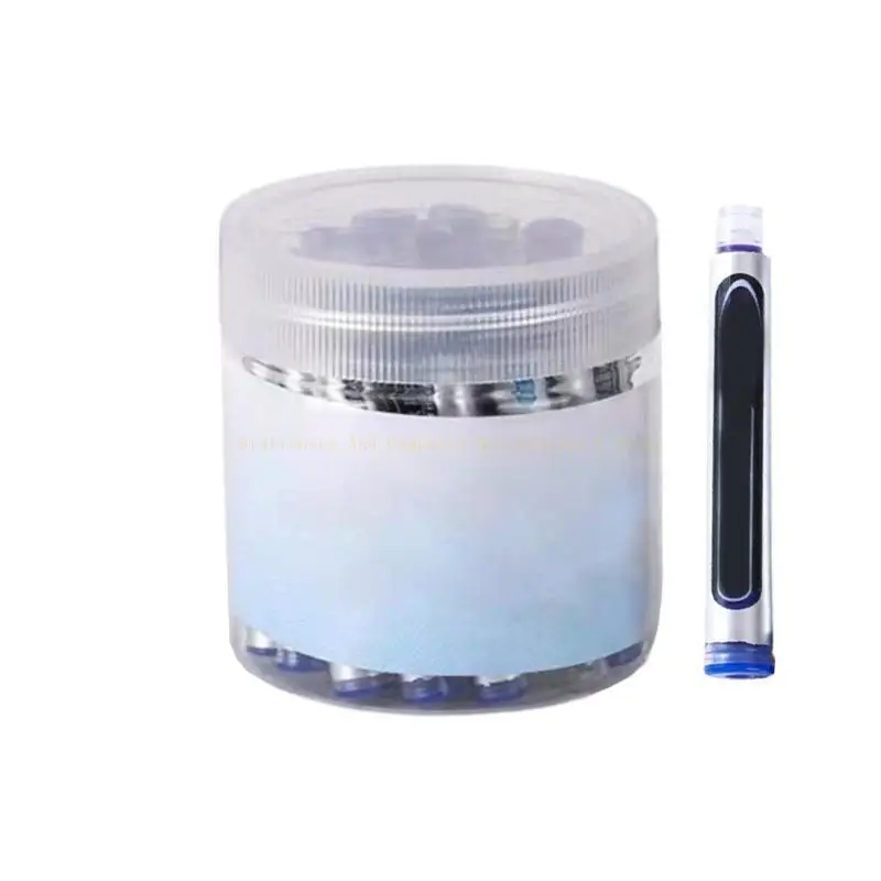 30x Fountain Pen Cartridges Black 3.4mm Refills Blue Quick-Drying Replaceable Cartridges for School