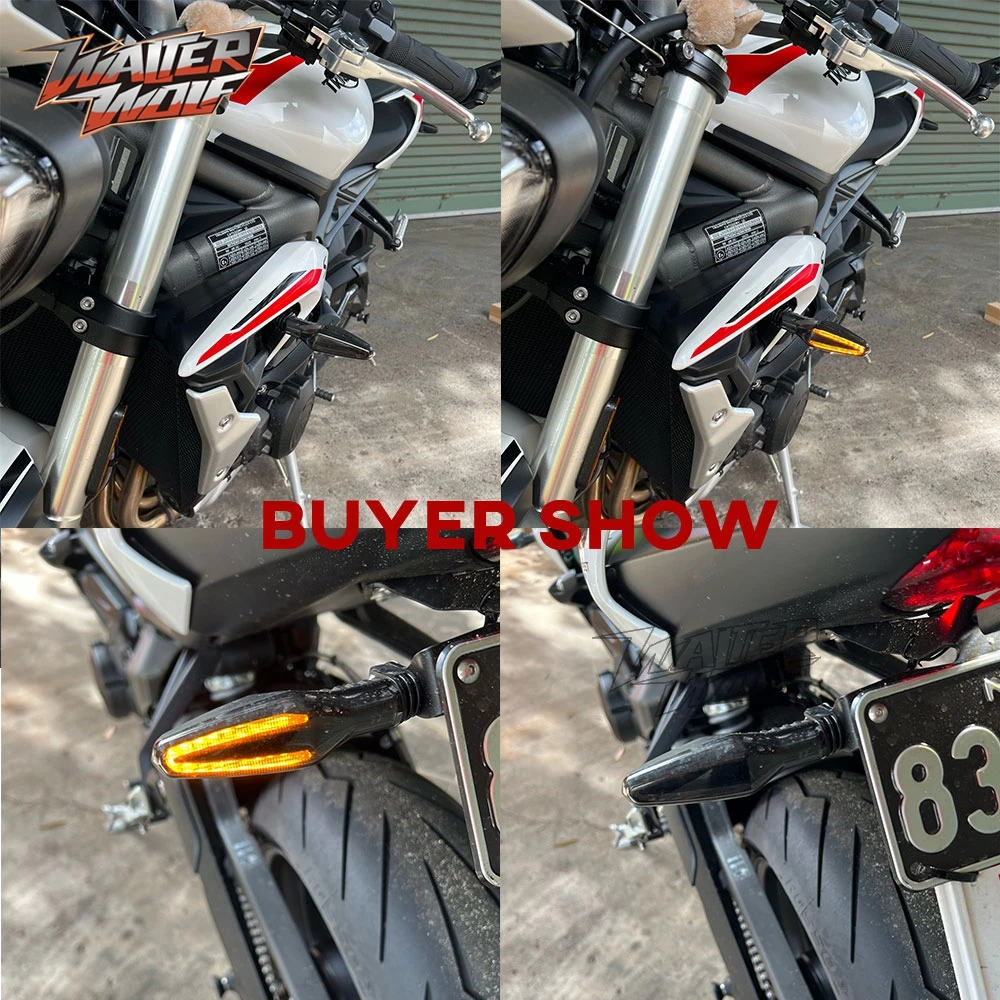 Smoke LED Turn Signal Flasher Blinker Light For Daytona 675 765 Tiger 800 1200 XC XR XCA Street Triple 675 765 Speed Triple 1050