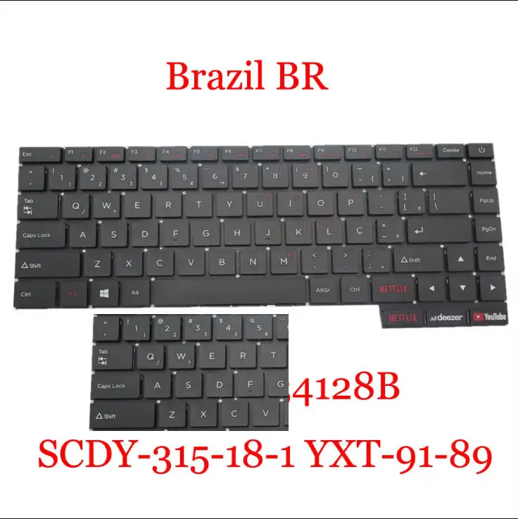 Laptop SCDY-315-18-1 YXT-91-89 SCDY-315-18-1 Keyboard For Positivo Motion I34128B Brazil BR Turkey TR Black New