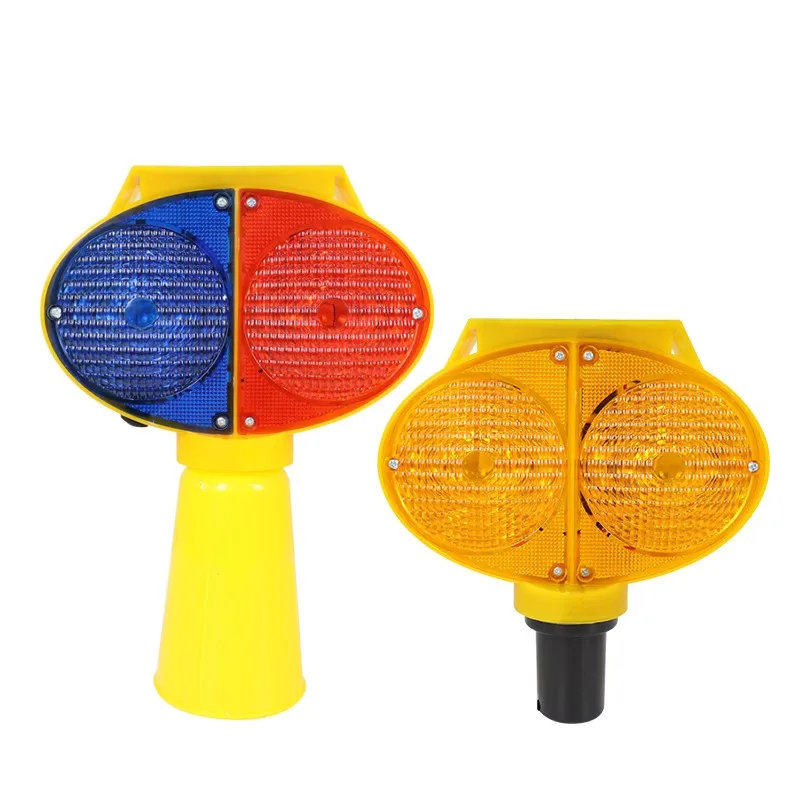 Lampe solaire de signalisation routière, 1 pièce Cône lumineux led pour la construction de routes, stroboscope de nuit Feu de signalisation