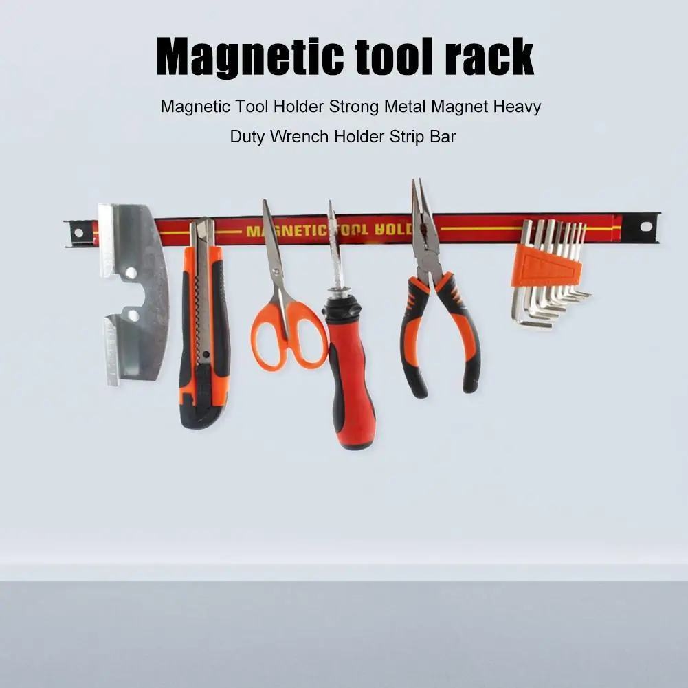 Magnetic Tool Holder Storage Organizer Heavy Duty Magnetic Tool Bar Metal Magnet Storage Tool Organizer for Workshop Garage Home