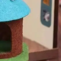 Bonito mini casa de bonecas gato escalada quadro gato torre modelo casa de bonecas sala estar móveis decoração casa bonecas micro cena decoração