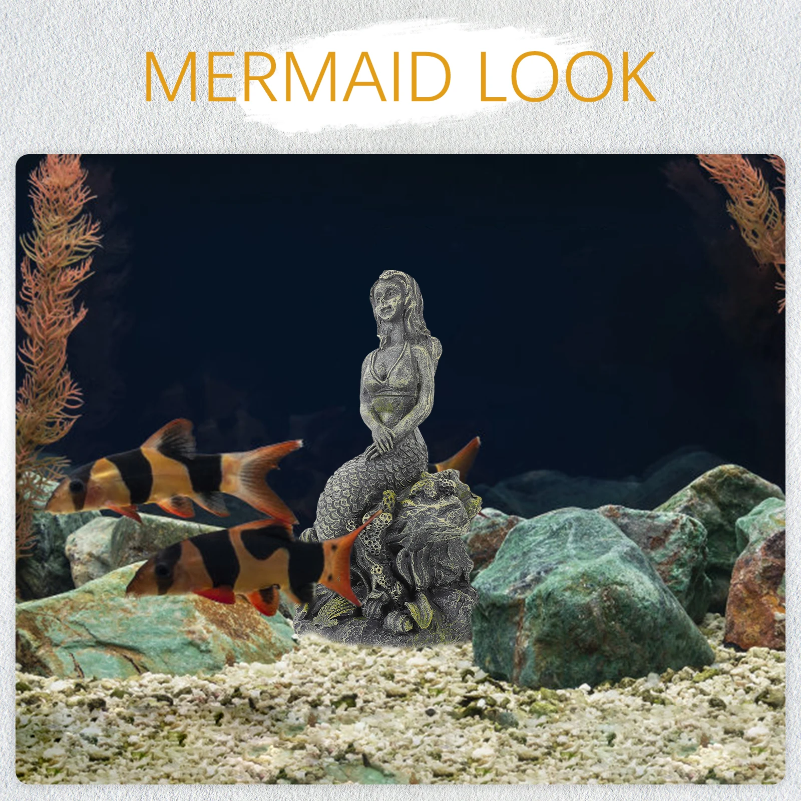 

Mermaid Statue Aquarium Decor Resin Craft for Fish Tank Sand Table Micro Landscape Room Creative Gift Idea