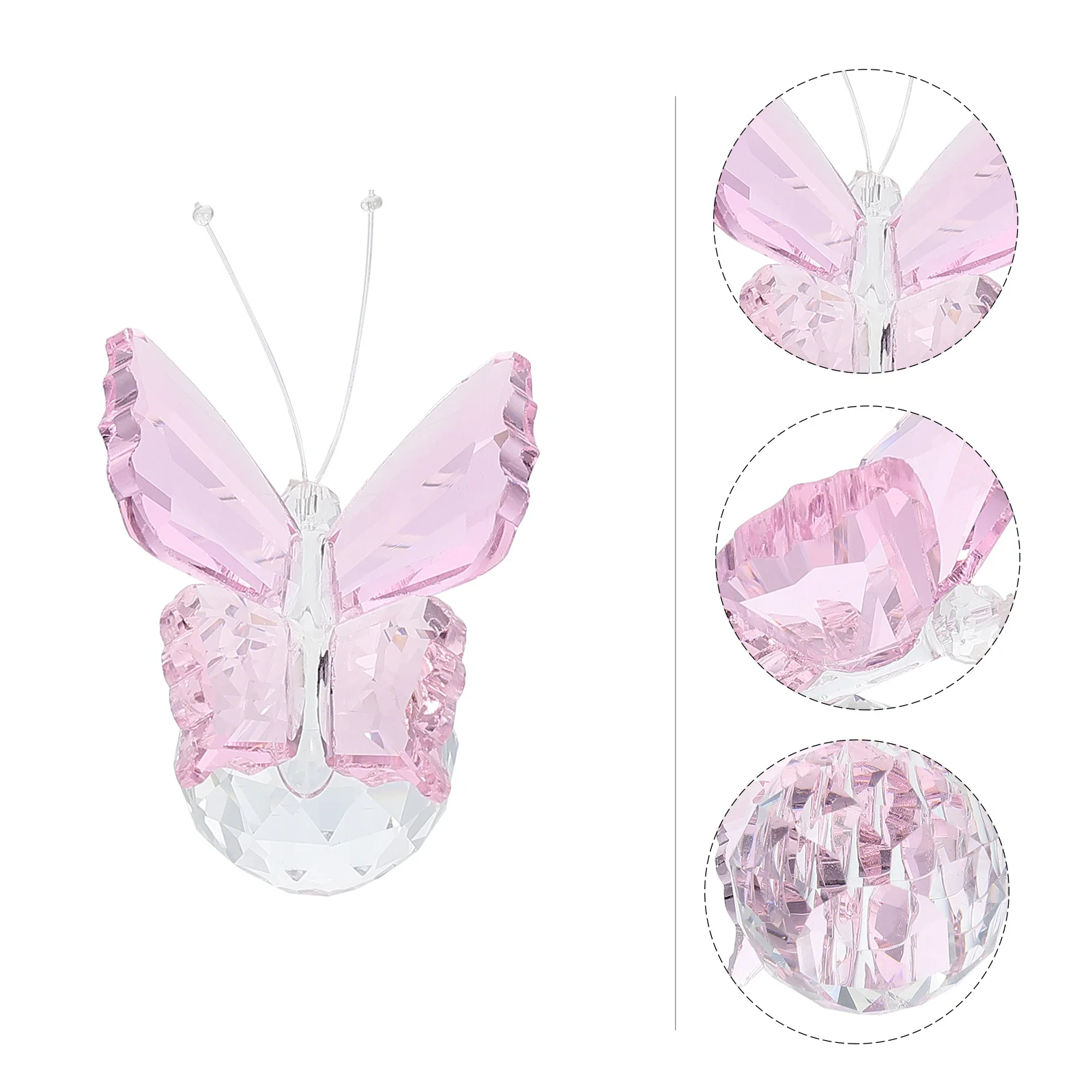 

1Pcs Crystal Butterfly Multi-Purpose Ornament Clear Sculpture for Home Office Party Decor Crystal Adornment Desktop Ornament