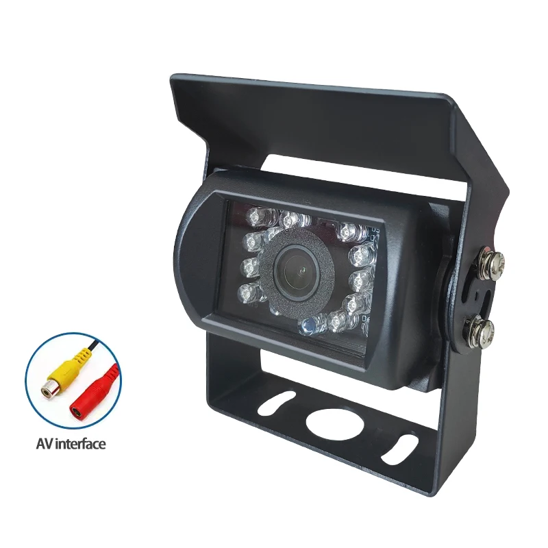 Reverse Camera 18 LED IR Night Vision AV Port IR Night Heavy Backup Camera Parking CCD HD Rear View Camera for RV Truck Buses ﻿