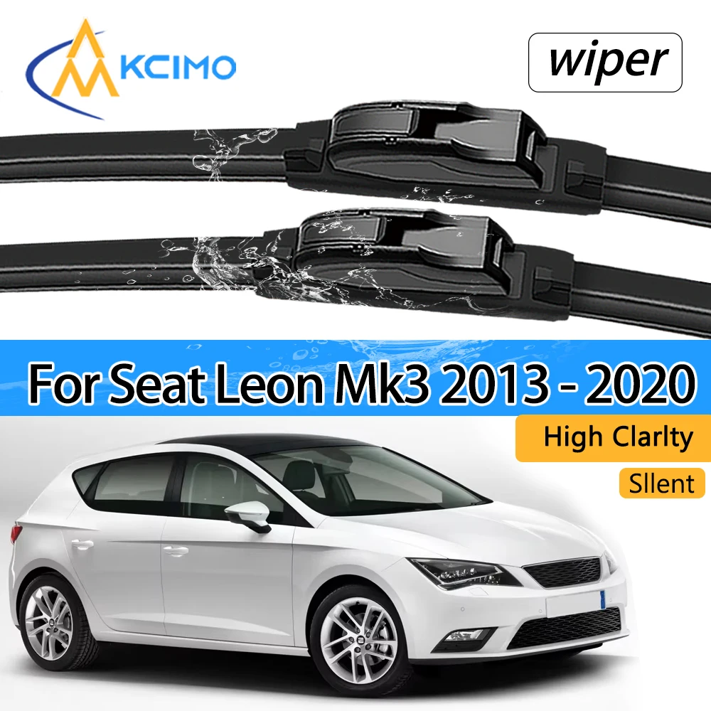 

2PCS Front Windshield Wiper Blades For Seat Leon III Mk3 3 SC 5F5 2013 - 2020 Silent Rubber