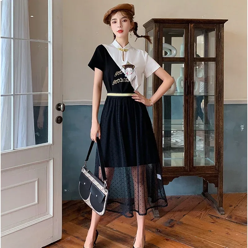 Cheongsam Young 2025 New Improved Chinese Style Cheongsam Dress Small Short Women'S Printed Chinese Dress Qipao Vestidos 12577 G