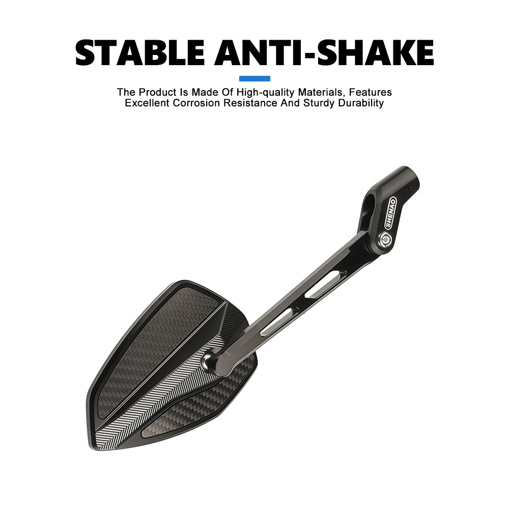 Motorcycle Side Mirror Aluminum Alloy Hollow Arm Multi‑Angle Rotation Universal High‑Definition Wide View Modified Rearview Kit 6