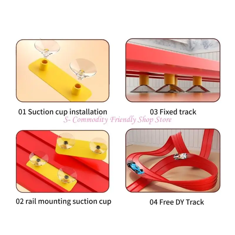 85AE Assembly Gravities Powered Racing Track Car Toy With Customizable Track For Kids STEM Learning Craft Ability Improve