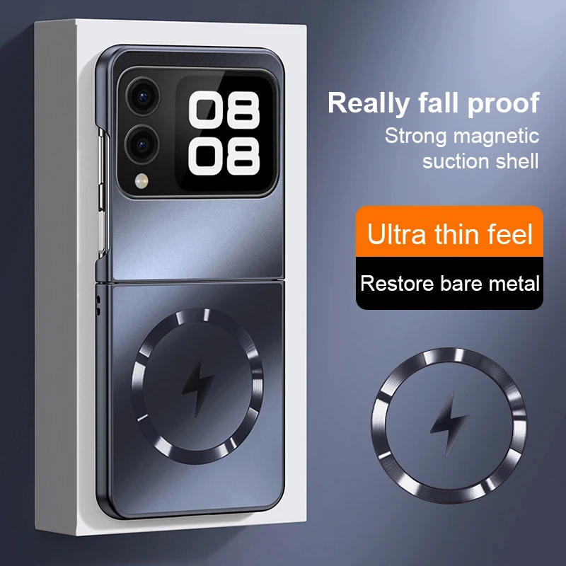 

Роскошный матовый чехол с сильным магнитным креплением для Huawei Nova Flip S, защита от отпечатков пальцев, беспроводная зарядка, задняя крышка с поддержкой Magsafe.