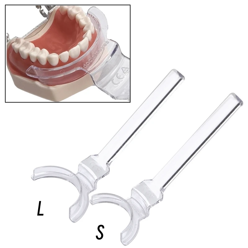 Dental Lip Pressure Retractors T-Shape Intraoral Cheek Retractor Plastic Mouth Opener Expander for Upper Lower Teeth