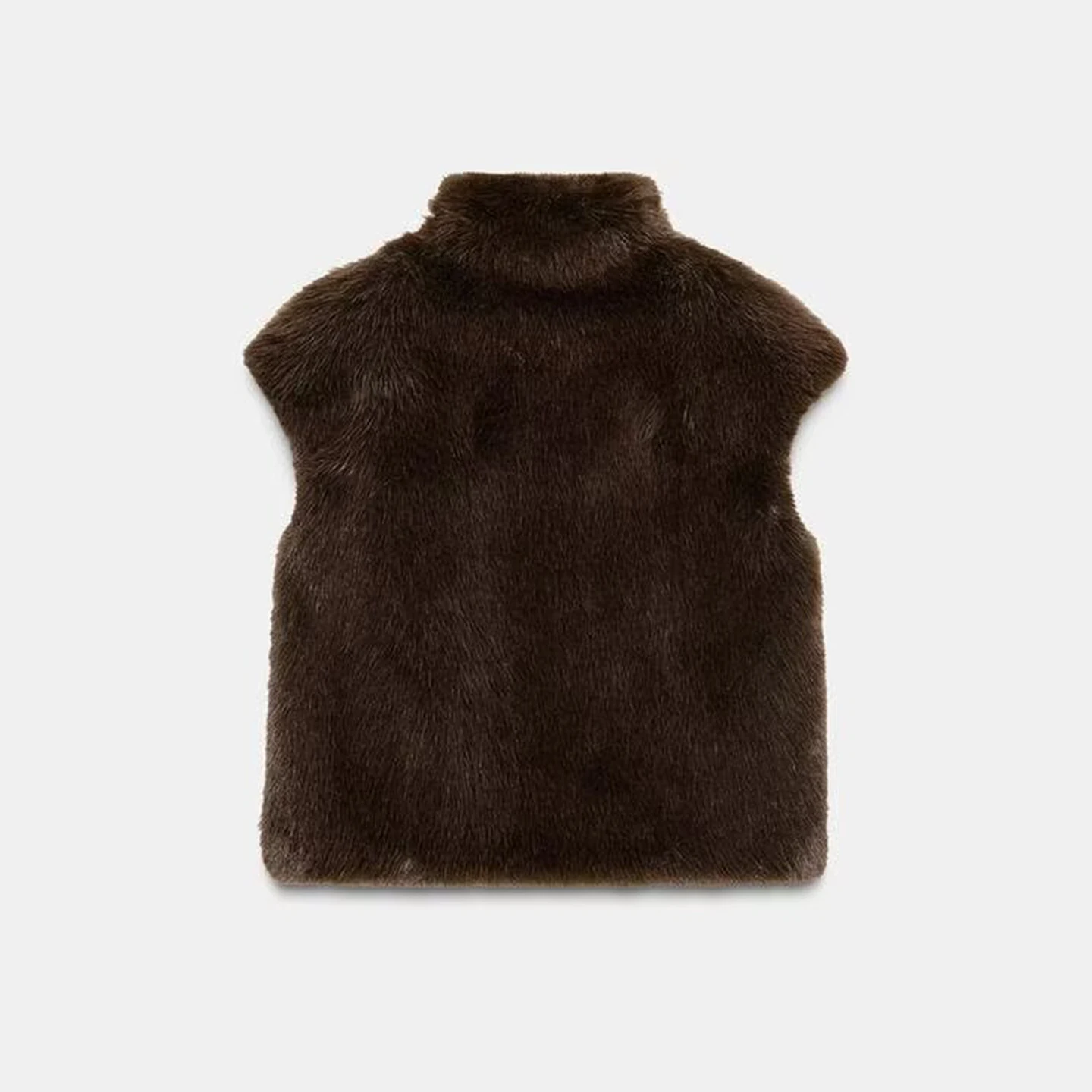 Z 2025 Nieuw Dames Faion Personali Vest Kunstbont Effect Vest Stand Fit Europese Sle Youth Faion