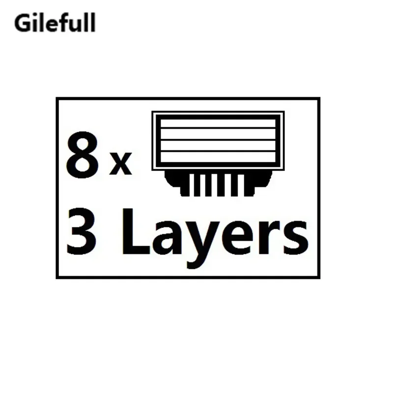 8 قطعة/الحزمة الرجال الوجه الحلاقة شفرات حلاقة اللحية ماكينة حلاقة شفرة الرجال عالية الجودة شفرة شفرات حادة لماخ 3 #3