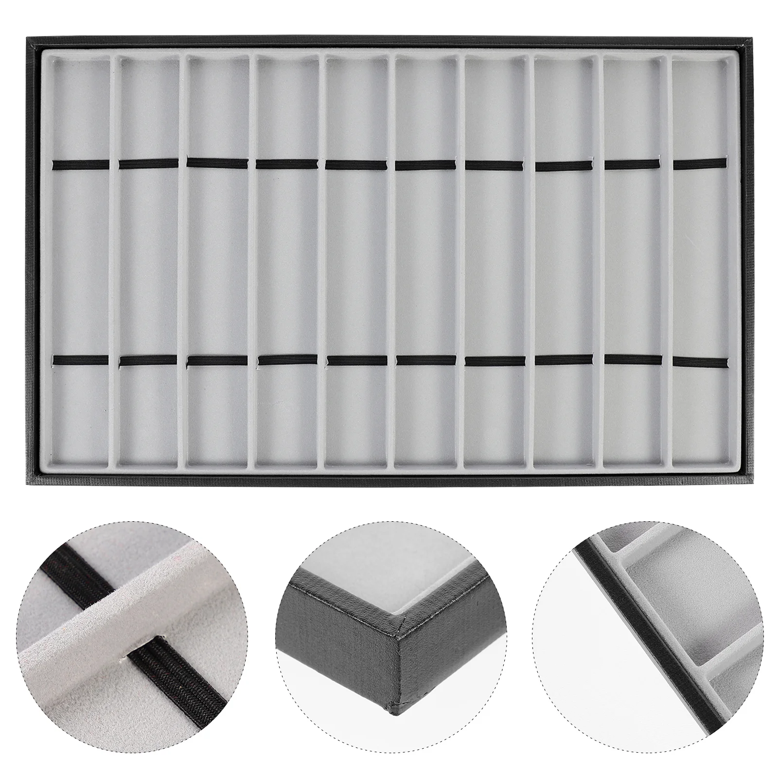 

10 Slots Watch Collector Organizer Display Tray Jewelry Holder Case Flannel Lined Scratch Collector Organizer