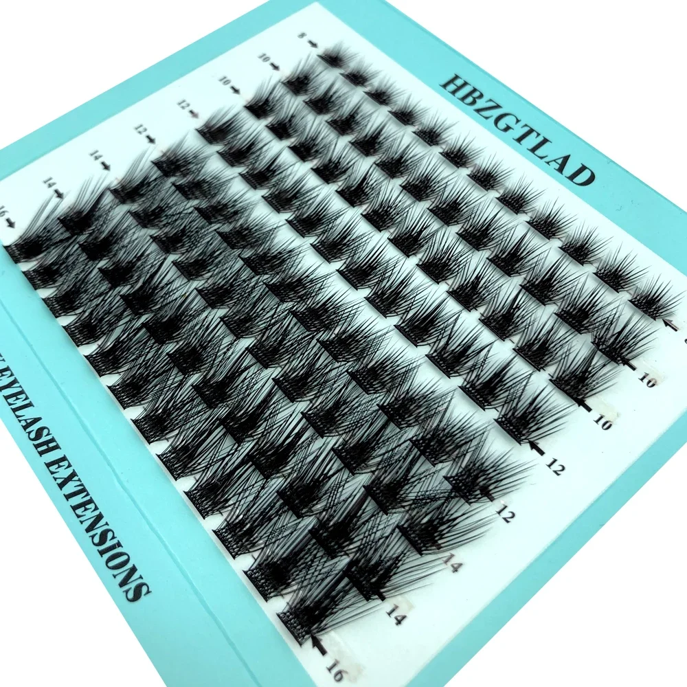 L curvado 3d fofo único diy cluster cílios postiços pré-fabricados fãs de volume cílios individuais extensão segmentada cílios postiços naturais