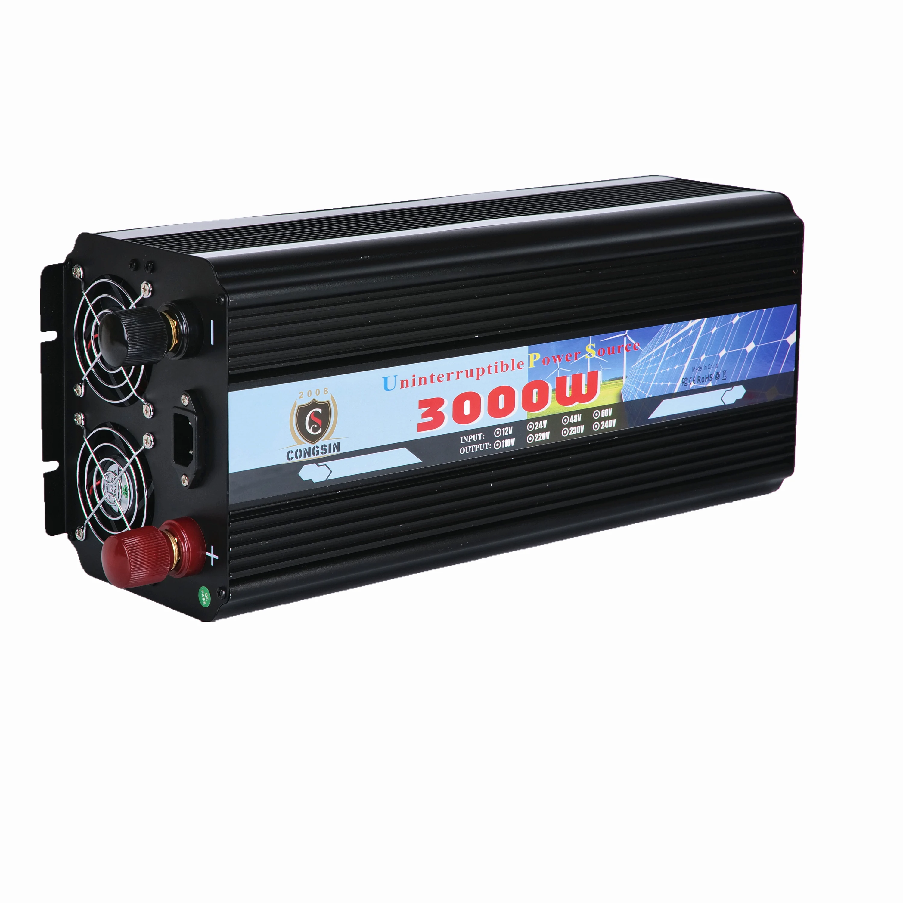 Dc Ac 3000 Watt Inverter with Battery Charger UPS Function Converter for Home Car Use