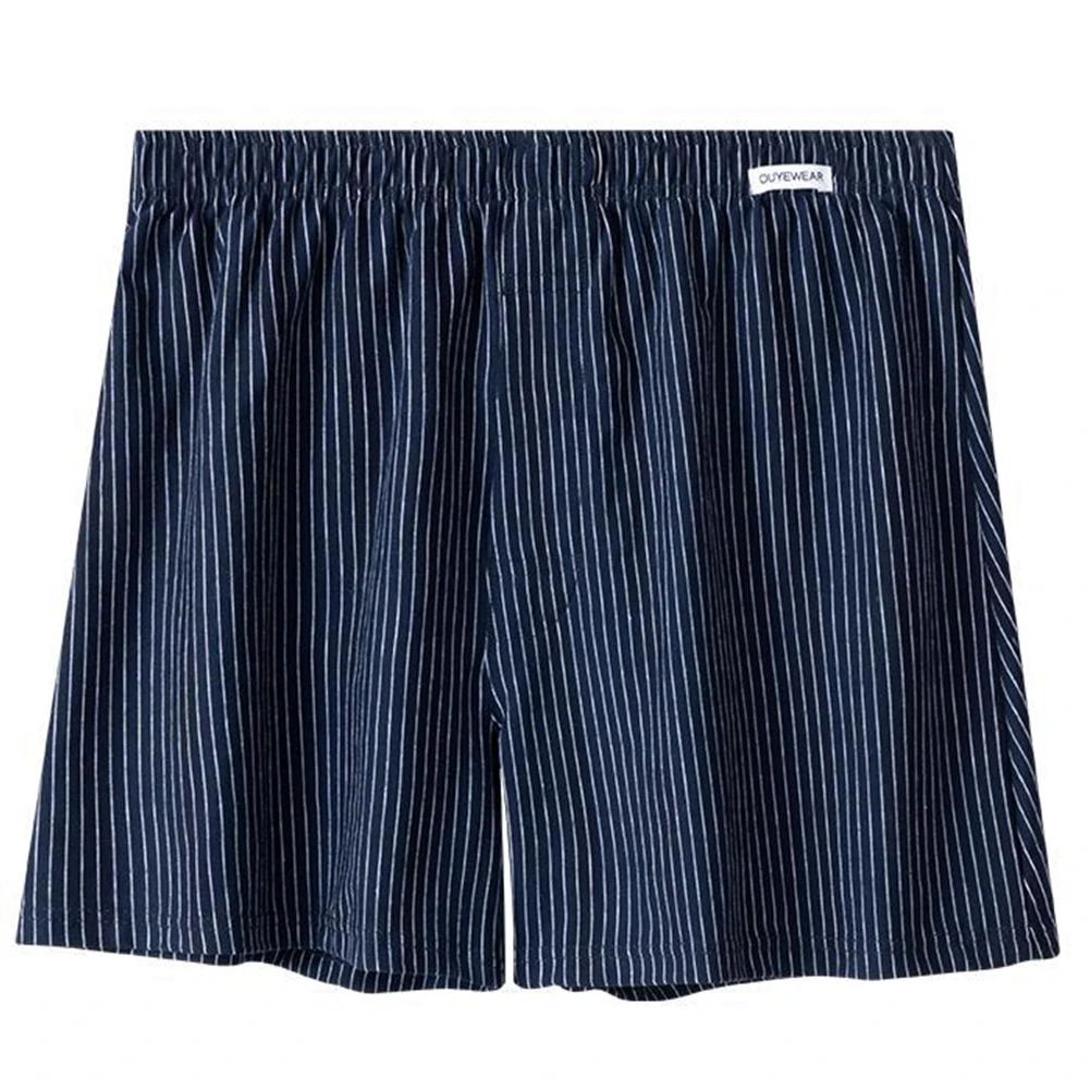 

Модное нижнее белье, мужские пикантные трусы-боксеры в полоску, свободные удобные для кожи трусы, дышащие повседневные шорты, Удобное повседневное нижнее белье