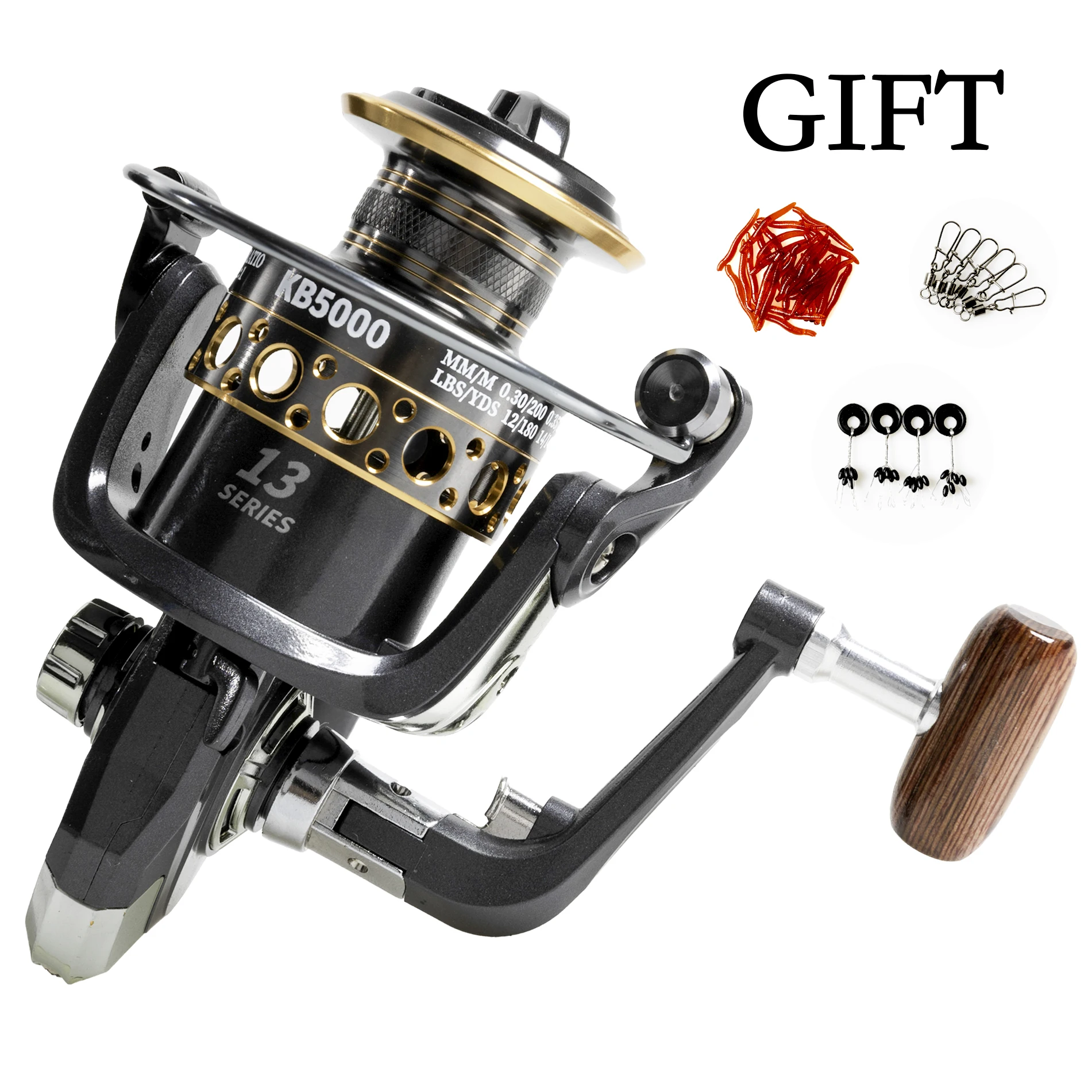 

2022 New Spinning Reel 12KG Max Sea Tackle Metal Spool Spinning Wheel for Saltwater Carp Pesca Durable Fishing Reel(Give Gifts)