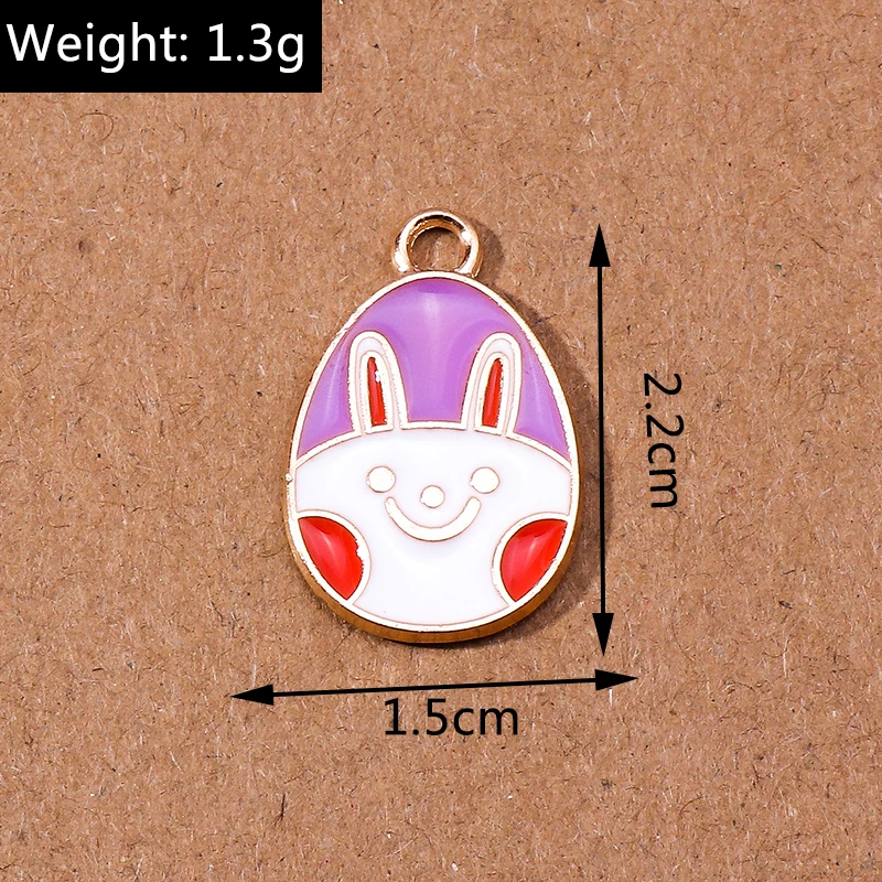 10 stücke Cartoon Emaille Tier Küken Ei Charme für Schmuck Machen Frauen Nette Tropfen Ohrringe Anhänger Halsketten DIY Handwerk Liefert – Detail 4