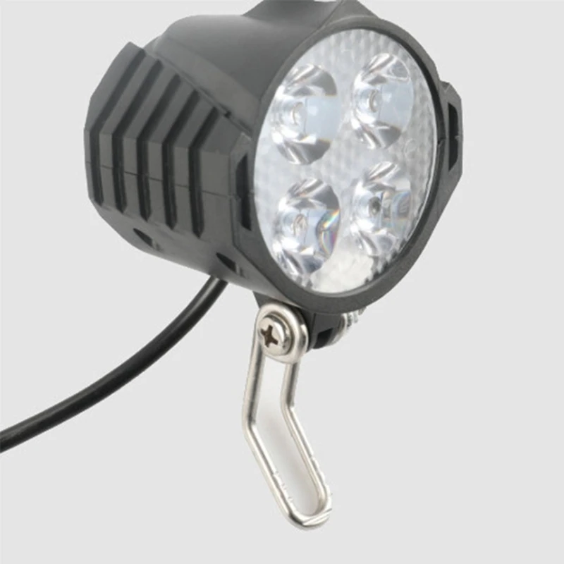 Electric 12W Bright Headlights LED Spotlight Built-In Horn Front Light Scooter Front Light Modification Cycling