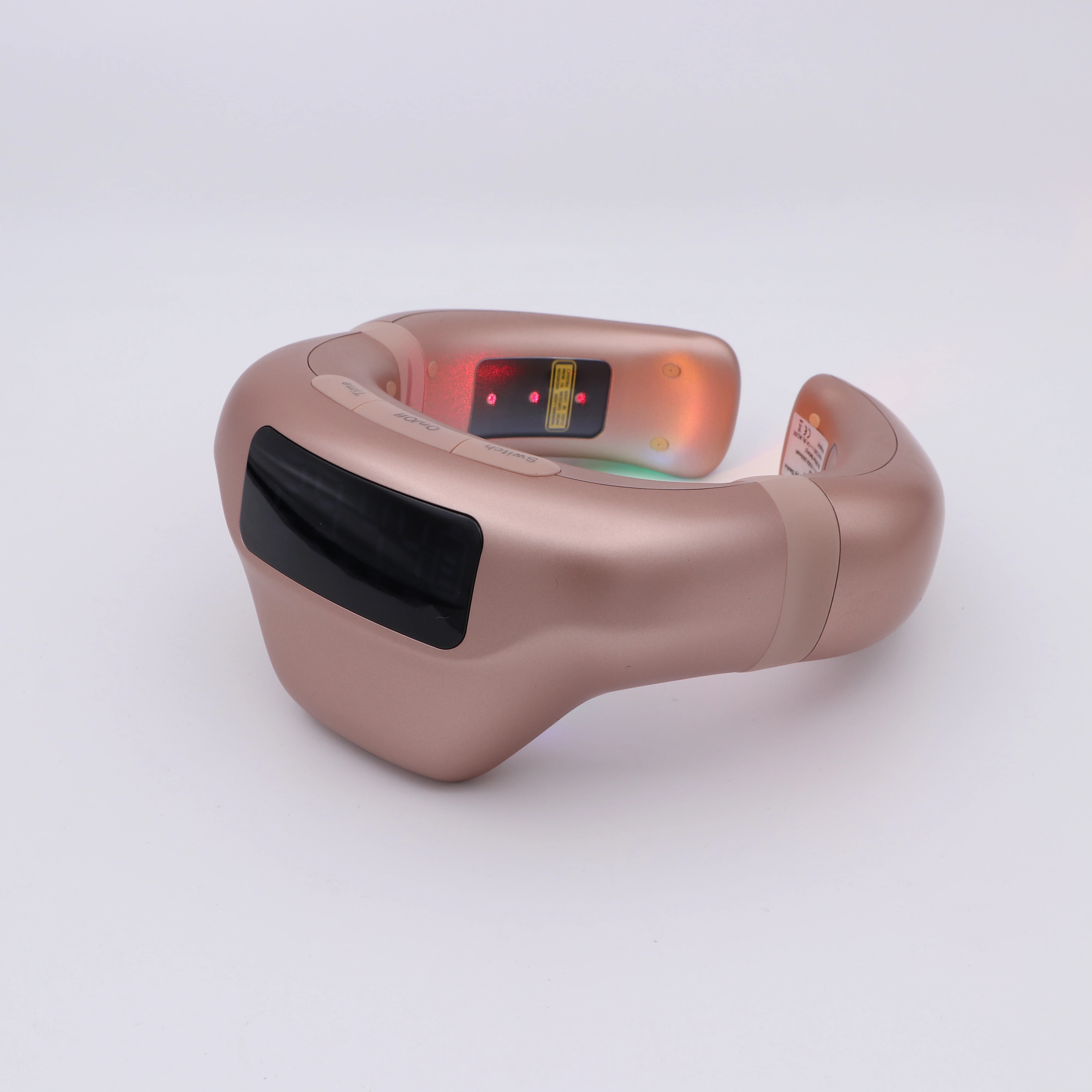 

High Demand Rehabilitation Equipment Cervical Osteoarthritis Sinusitis 650nm Laser Light Heating Timing Control ABS Massage Gold