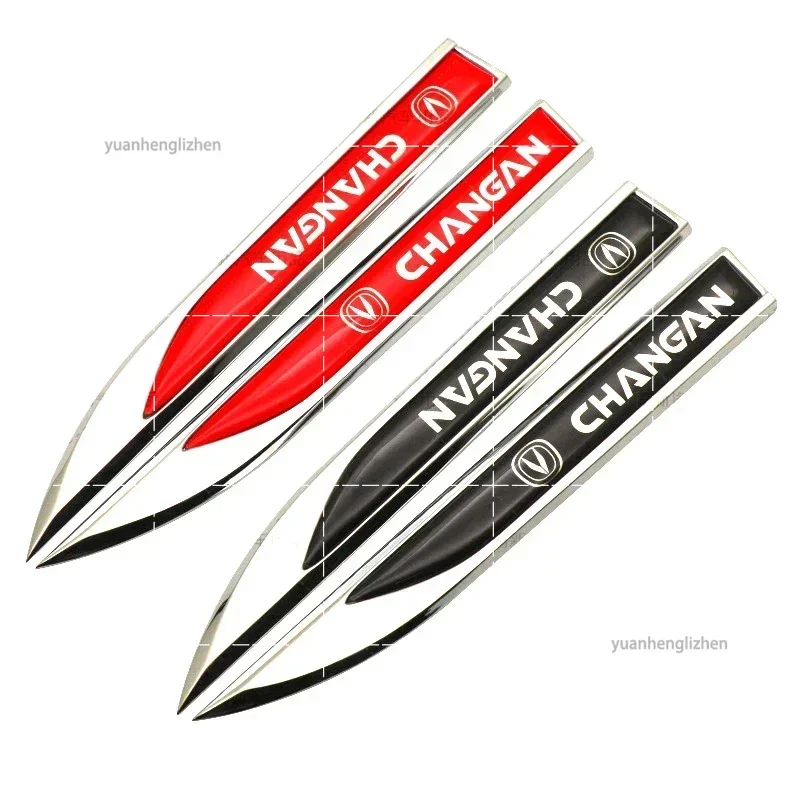 2PCS Pair Metal Car Fender Side Stickers For Changan Emblem Cs75 Cs35 Raeton Honor Star Ling Yue Cx20 Cv1 Cs1 V7 V3 V5 EADO