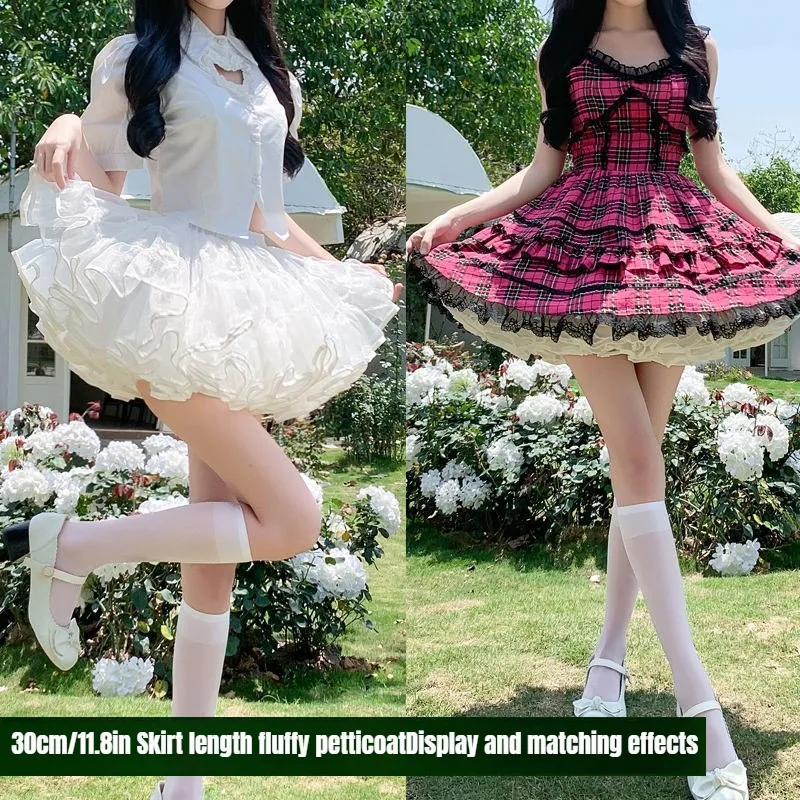 منتفخ تول لوليتا تنورة داخلية ثوب نسائي توتو فستان للنساء والأطفال الزفاف Ballgown تأثيري العظم كرينولين