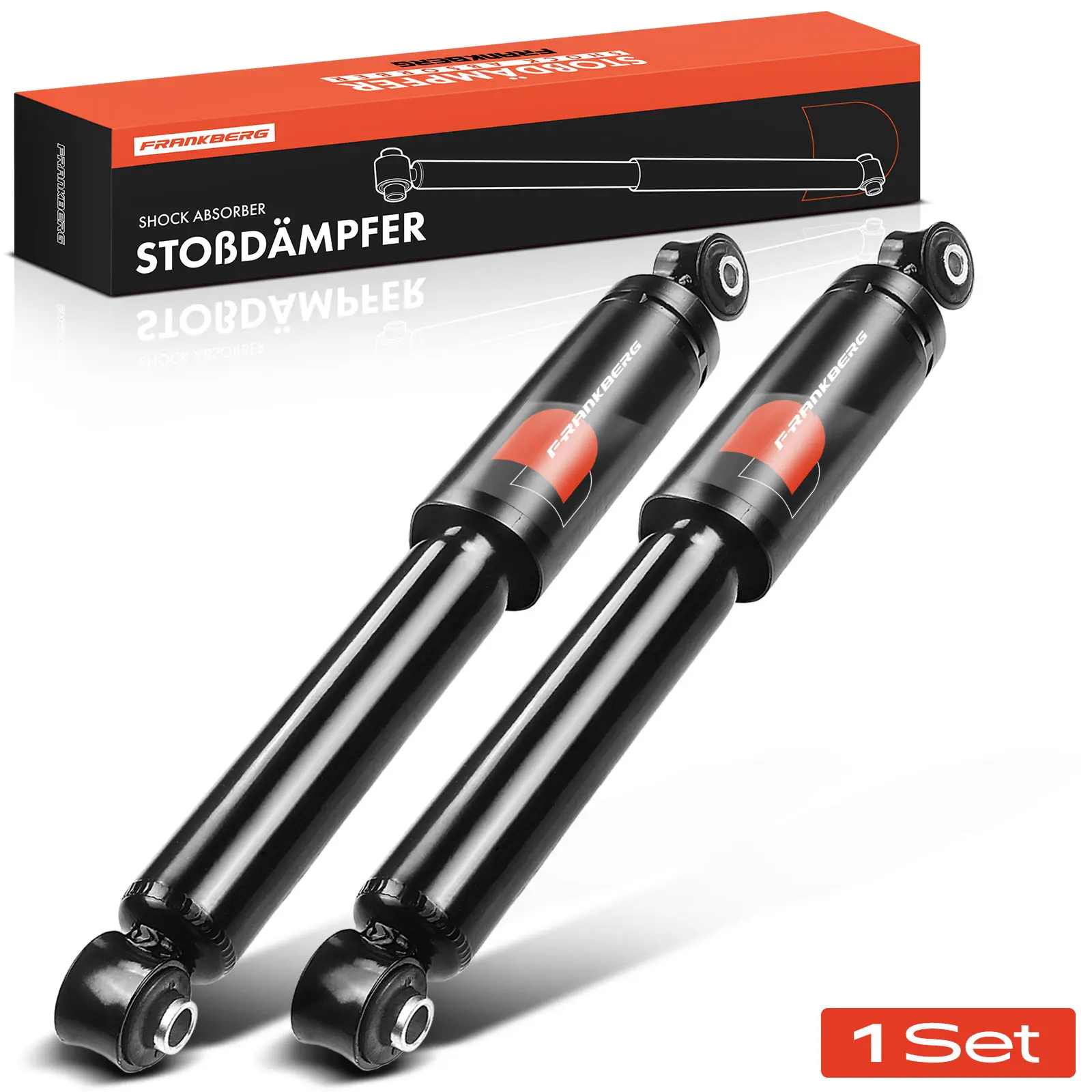 Frankberg 2x schokdemper achteras voor Fiat Punto 188 Lancia Ypsilon 843 1999-2012 280379 46739025 310823 46545256 46738204