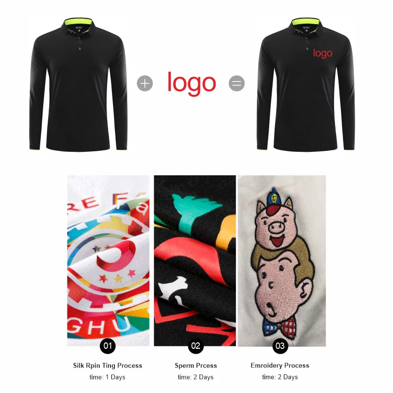 Custom Long Sleeve Sports Polo Shirt Quick-Drying Breathable Summer Top for Men And Women with Custom Logo Print Embroidery S-6X
