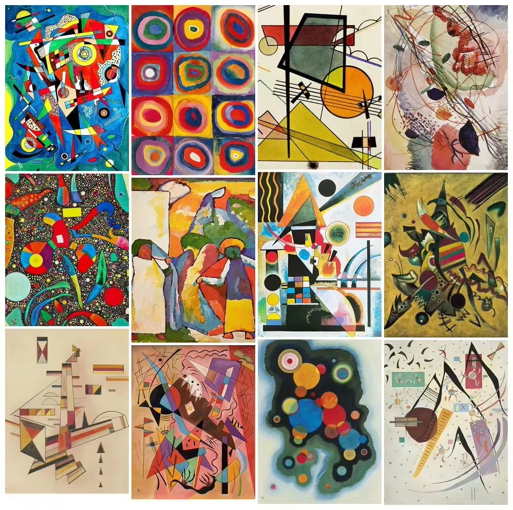 Wassily Kandinsky – puzzle d'art abstrait et coloré, 1000 pièces, pour adultes, temps en famille, entraînement cognitif, jeu d'esprit, jouet