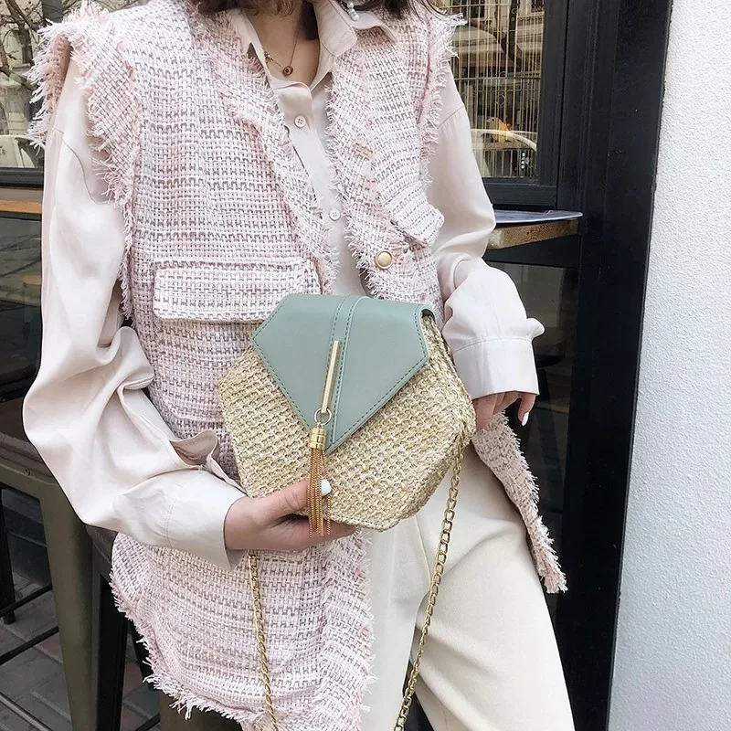 woven leather handbag
