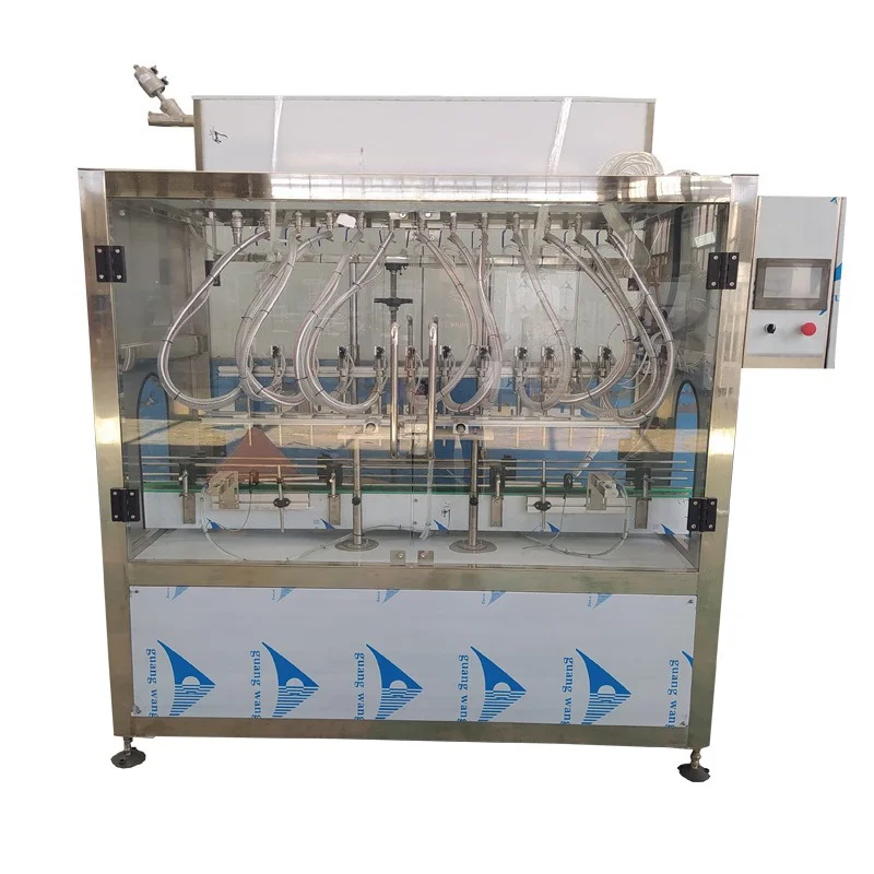 

Automatic linear self-flow filling machine