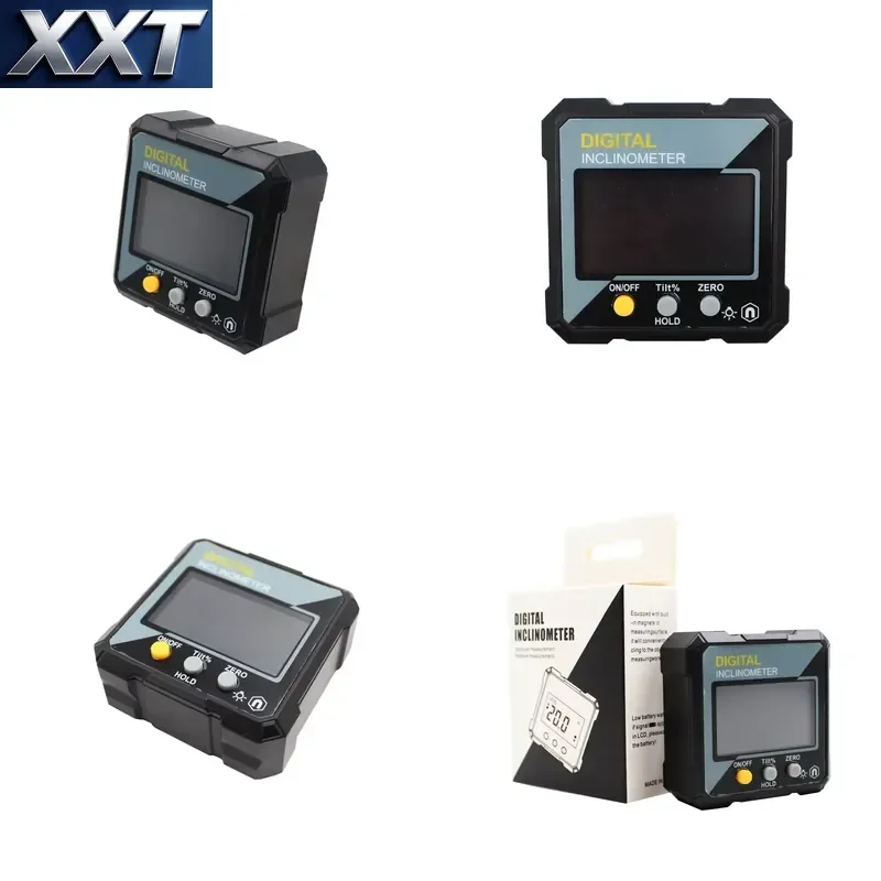 XXT Economic Plastic Digital Tilt Angle Box with Black Background and Green Letters 0.2 Accuracy