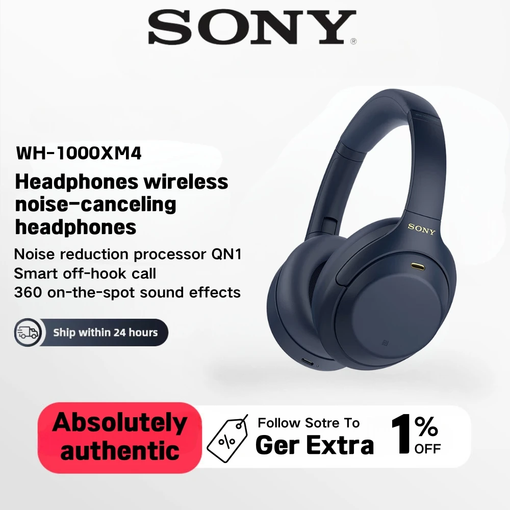 Sony WH1000XM4L.CE7 Wireless Circumaural Noise canceling Headphones, Autonomy of 30 Hours, for Alexa, Siri and Google Assistant