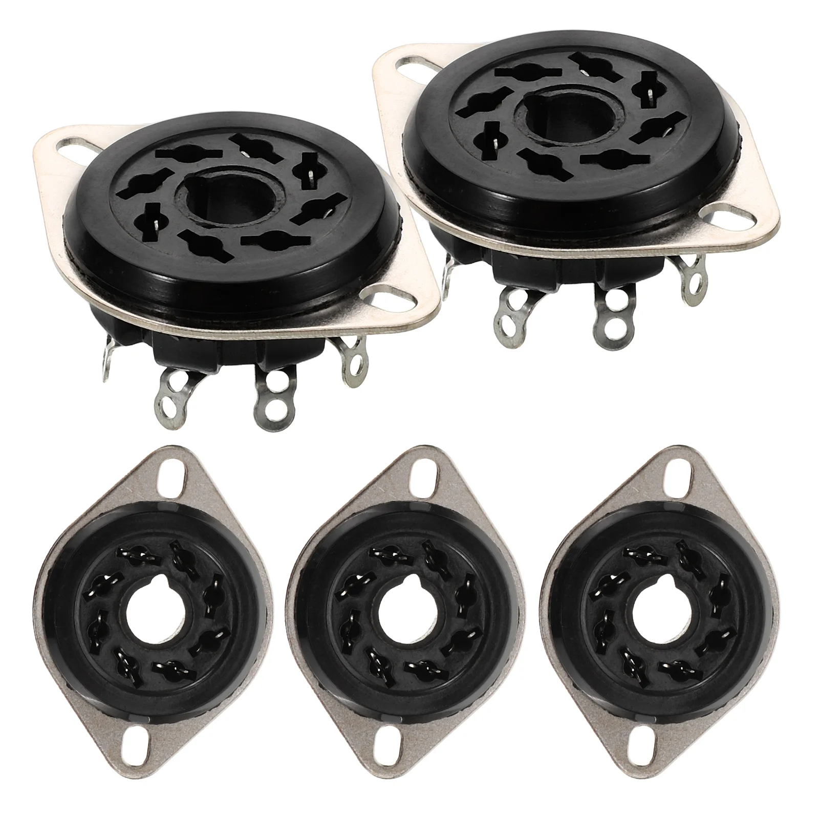 

5pcs Tube 8Pin High Mechanical Strength Audio Socket Base Enhanced Conductivity Compatible For Kt88 6550 6Sn7 El34