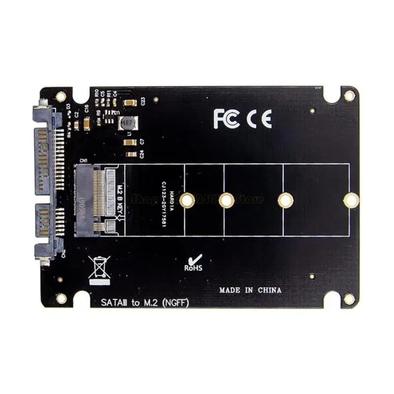 Thẻ đến M.2 Key B NVME ADAPTER Hỗ trợ khóa B Giao thức SSD tuân thủ các thông số kỹ thuật serialata Rev3.0