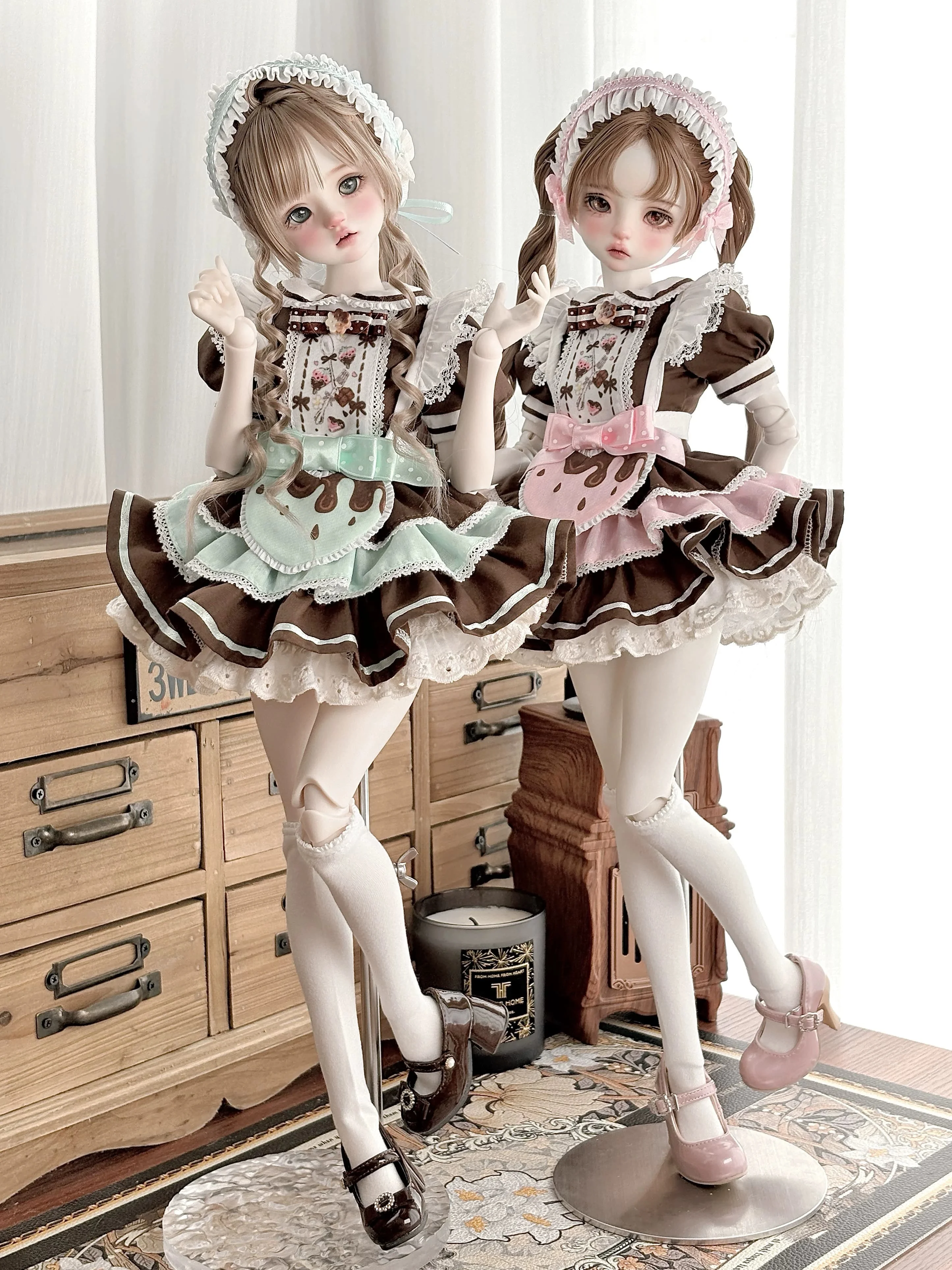 

Spot Inventory 5-piece Set BJD Doll Dress Heart-Shaped Candy Sweetheart Cake Short Skirt 1/4 Multi-color Doll Accessories