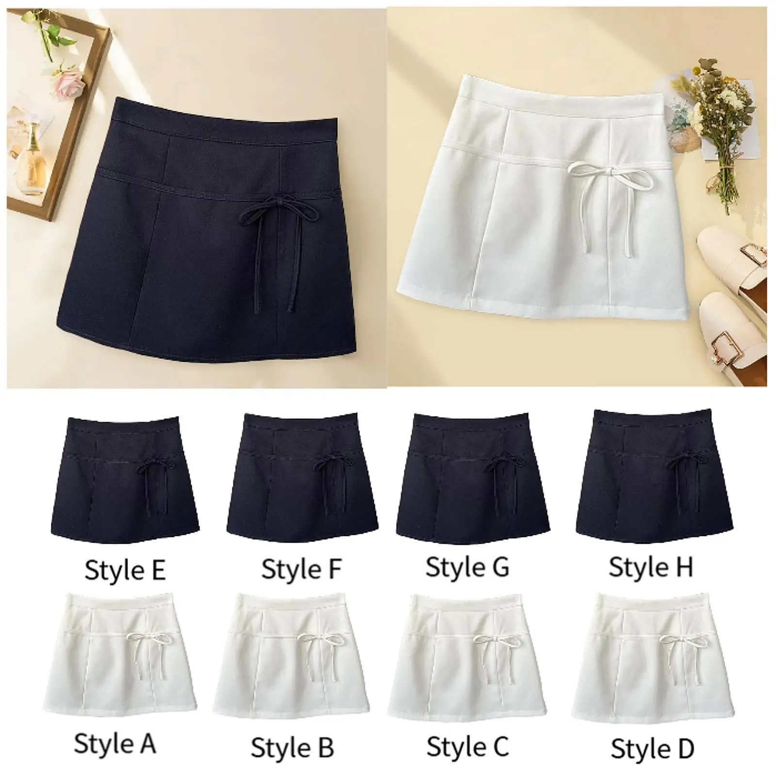 

Women Wrap Skirt Medium High Waist Short Mini Skirt for Party Holidays Summer