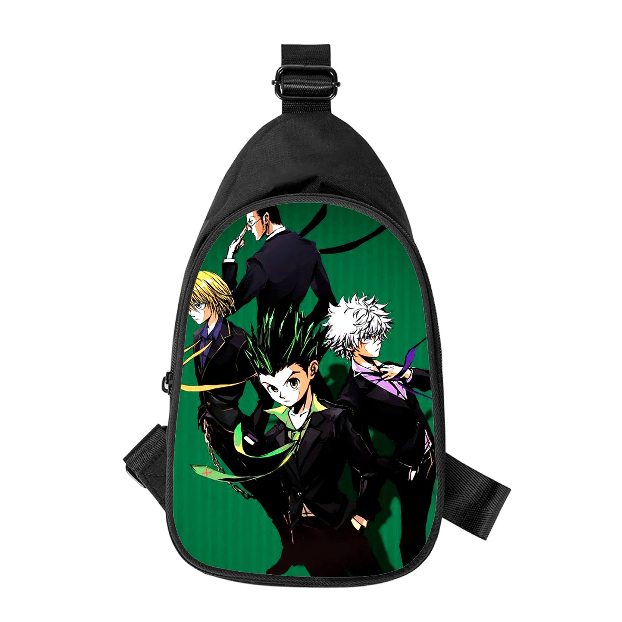 Hunter-Bolso de pecho cruzado con estampado 3D de Anime para hombre y mujer, bolsa de hombro cruzada diagonalmente, paquete de cintura escolar para marido, nuevo