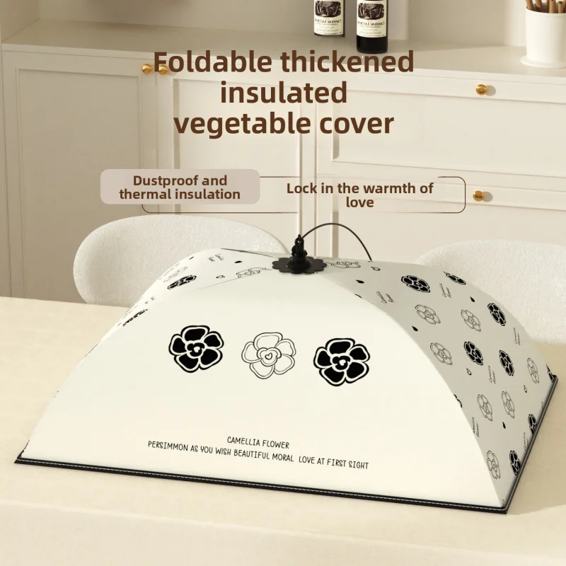 Cubierta de verduras, cubierta de mesa, tapa plegable, cubierta de comida para el hogar, cubierta de comida sobras, recipiente celestial de invierno