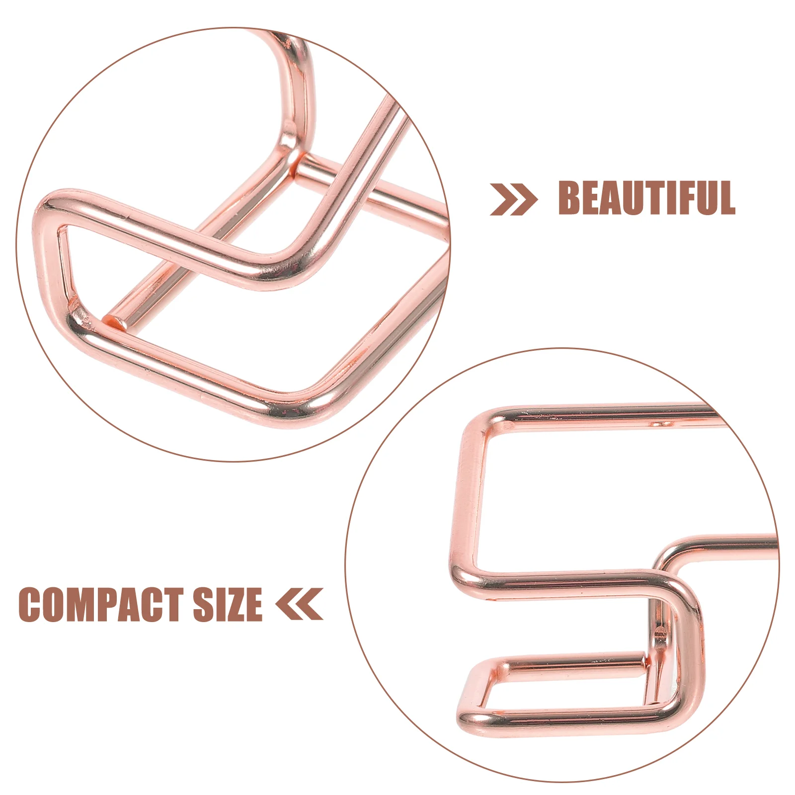 Desktop Card Holder Simple Metal Business Display Storage Box 2pcs Gold Organizer for Cards Stainless Steel