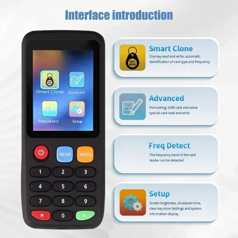 Grade Radio Frequency Identification Reader Writer For Access Card Replication With 3 Second Cloning Feature 896C