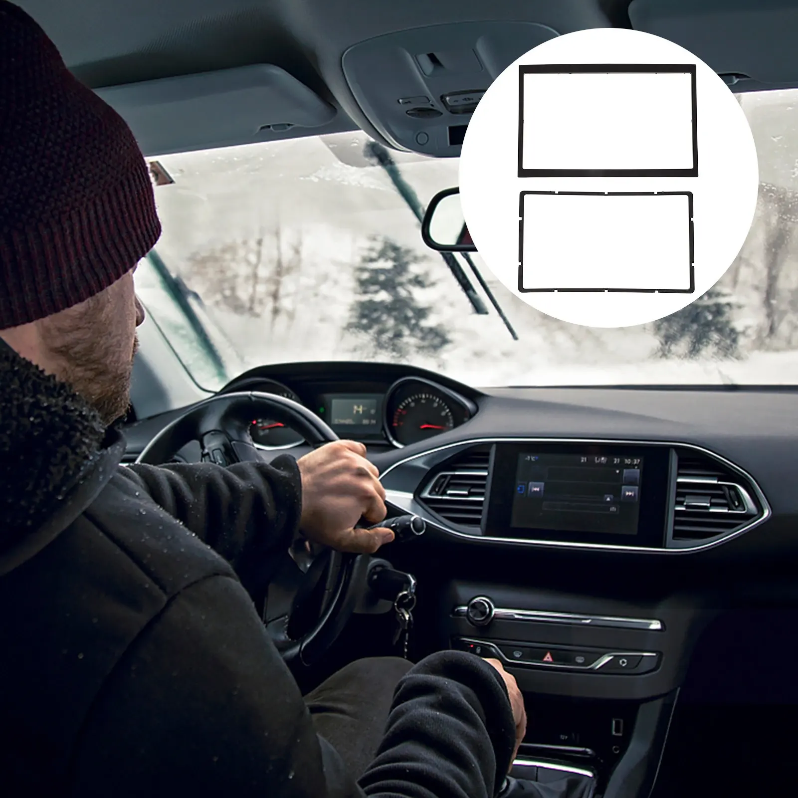 

Комплект для установки автомобильной магнитолы: рамка для приборной панели, быстрая установка, совместимость с большинством DVD-систем, навигационная накладка, рамка для автомобильной магнитолы