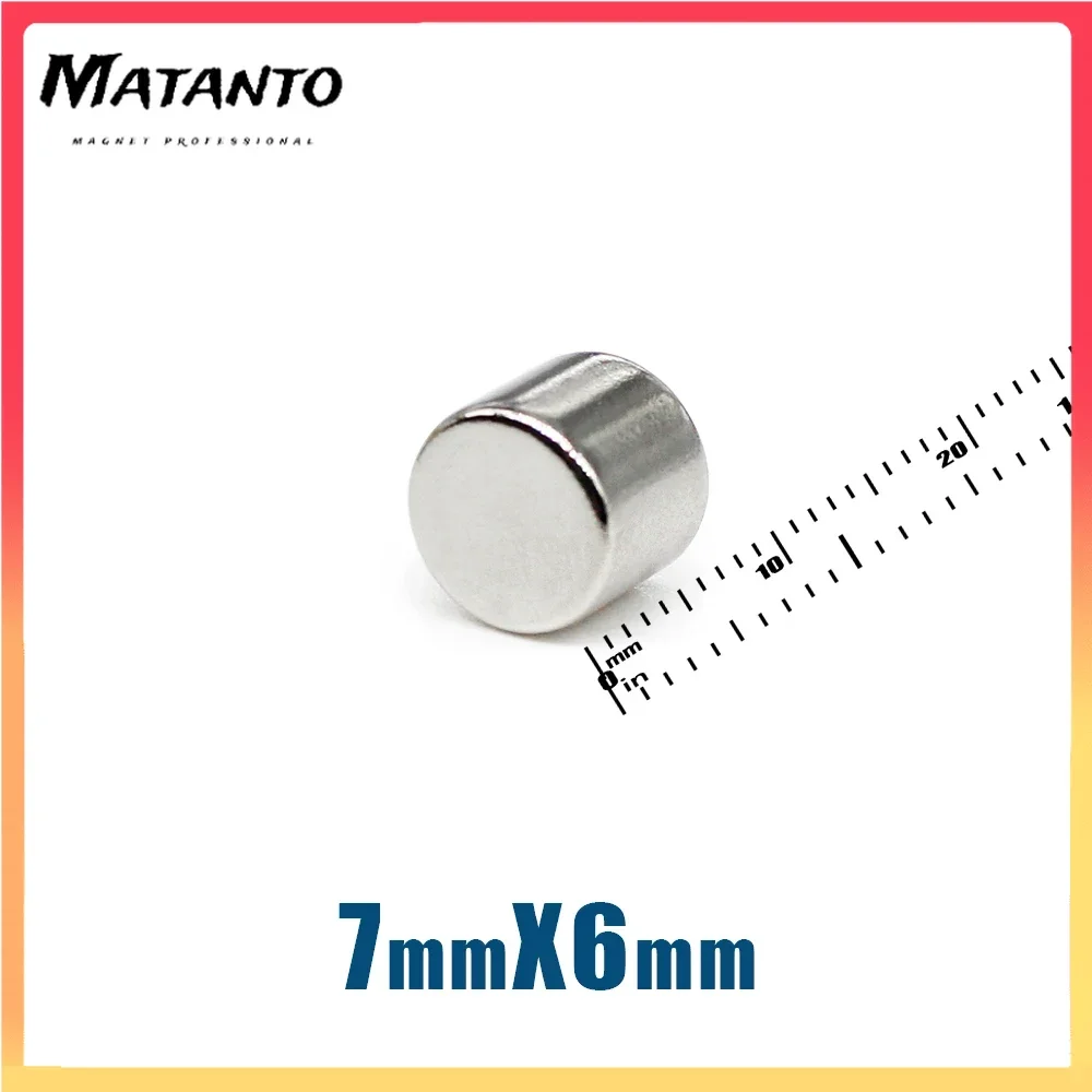 

20/50/100PCS 7x6mm Mini Round Super Strong Neodymium Magnets N35 Powerful Fridge Magnets 7*6mm Magnetic Sheet Fishing Magnet