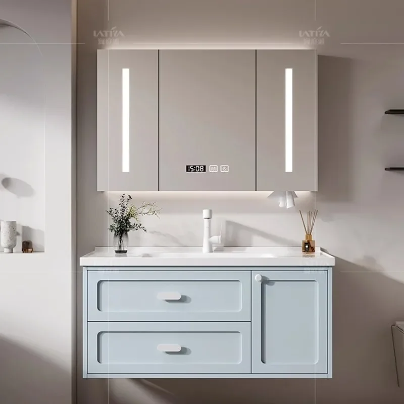 

Compact Makeup Bathroom Cabinet Drawers Sink Floating Minimalist Cabinet Vanity Organiser Reception Archivadores Salon Furniture