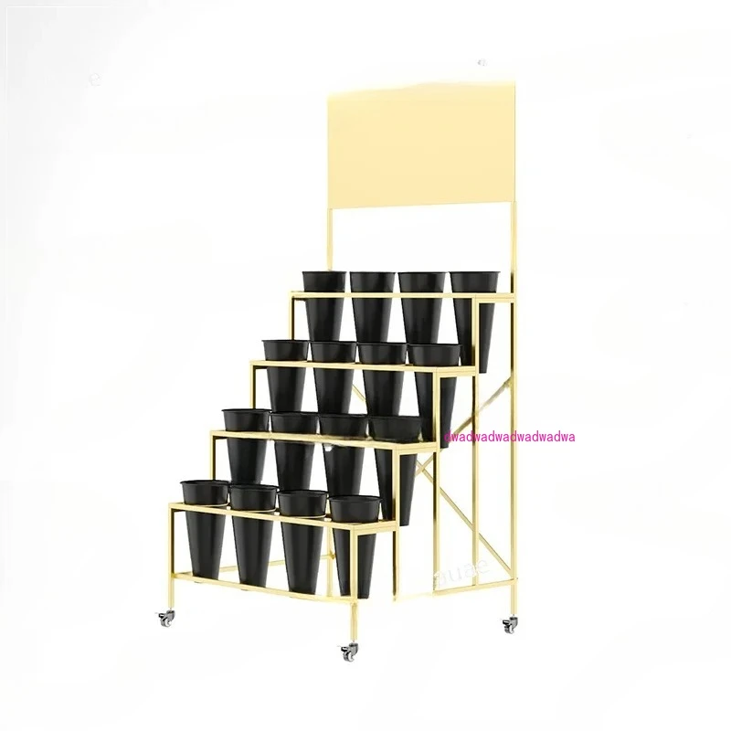 

New product recommendation: florist, multi-layer flower wrought iron flower flower bucket display fa