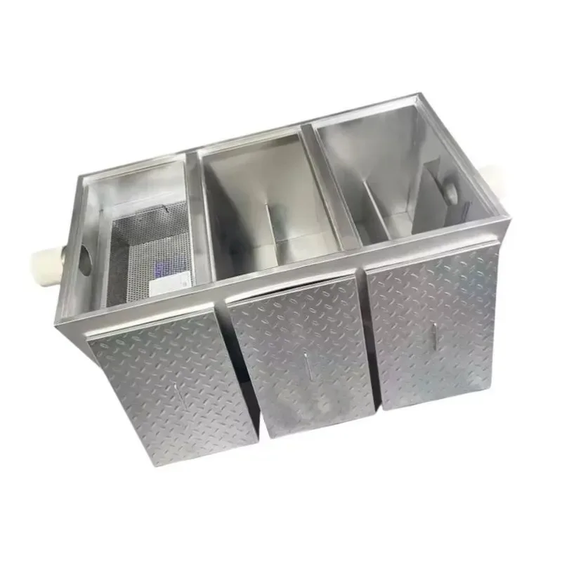 Multi Stage Stainless Steel Automatic Grease Trap Restaurant Oil Separator Kitchen Water Purification Equipment