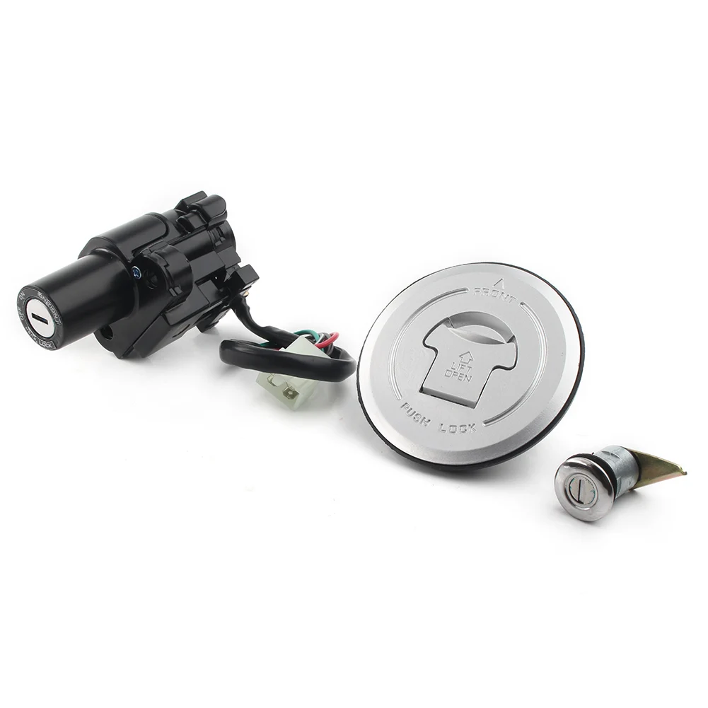 Motorcycle Fuel Gas Cap Ignition Switch Cover Assembly Set Lock w/ Keys For Honda CBR 600RR CBR600RR  FMX650 CB250 2003-2006
