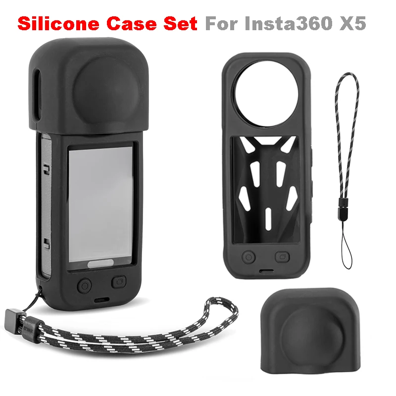 STARTRC Silicone Case Set For Insta360 X5 Camera Accessories Anti-dust Anti-scratch Silicone Lens Protective Case Body Cover