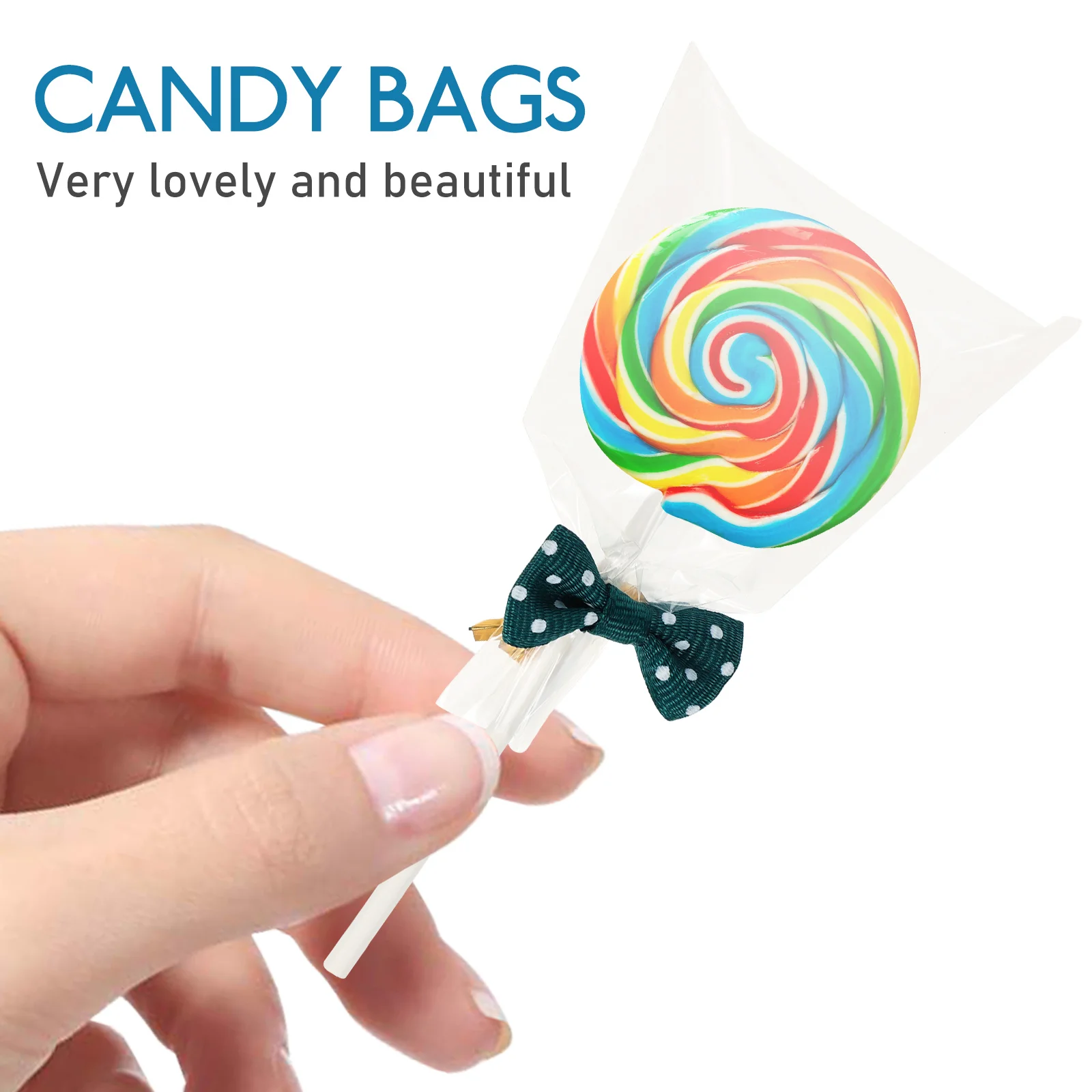 

Suits for Kids Lollipop Accessories Set Treat Bags with Ties Handwork Party Candy Paper Child